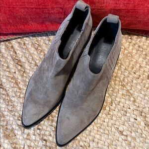 Via Spiga Women's Suede Ankle Boots - Gray